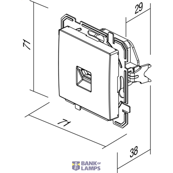 SOCKET TEL KS RJ11 6/4 TI XO 4417048 image 3
