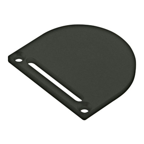 Profile end cap CLF round with longhole incl. Screws black image 1