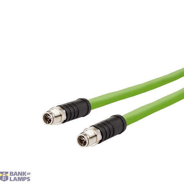 M12 Industrial Ethernet cable, X-coded, 2.0 m, M12 plug straight - M12 image 2