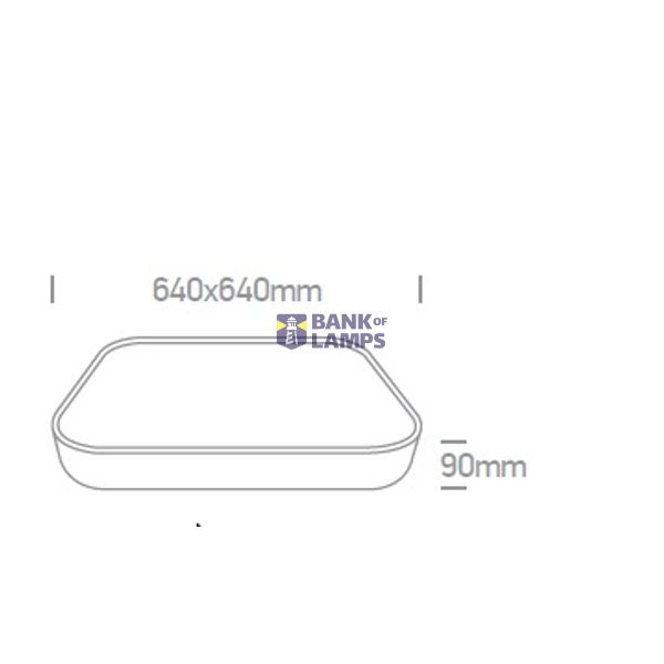 WHITE SQUARE PLAFO LED 62W WW IP20 230V image 2