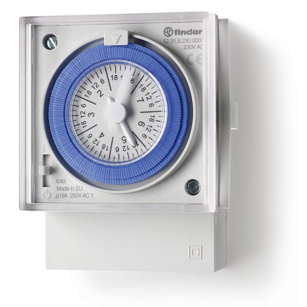 Mech.Time Switch 72mm.Front/ 1CO 16A/230VAC/weekly pr. (12.31.8.230.0007) image 3
