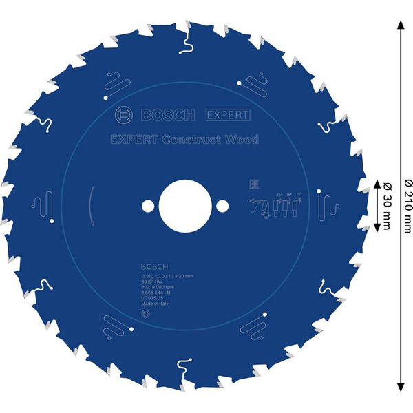 Circular saw blade Expert for Construct Wood 210 x 30 x 2,0 mm, 30 image 2