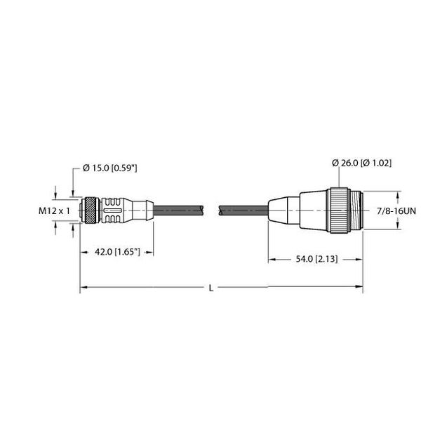 Actuator and Sensor Cable Extension Cable   RKC 4.4T-0.5-RSM 40/S3520 image 1