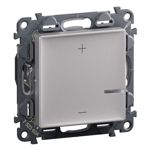 VALENA LIFE - DIMMER WITHOUT NEUTRAL CLAMP 125 ALUMINIUM image 1