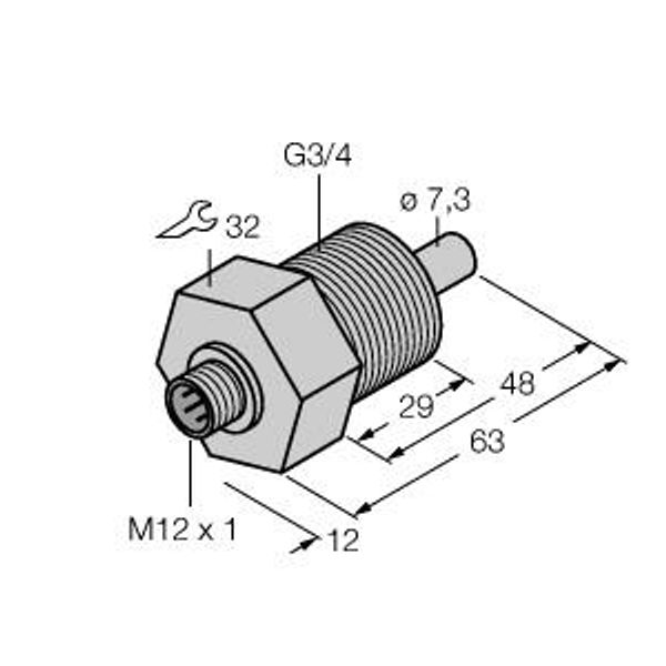 Flow Monitoring Immersion Sensor without Integrated Processor   FCS-GL3/4A4-NA-H1141 image 1