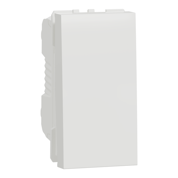 Switch, New Unica, mechanism, 1-pole 2-way, 16AX, 1 module, screw terminals, untreated, IP4X, white image 1