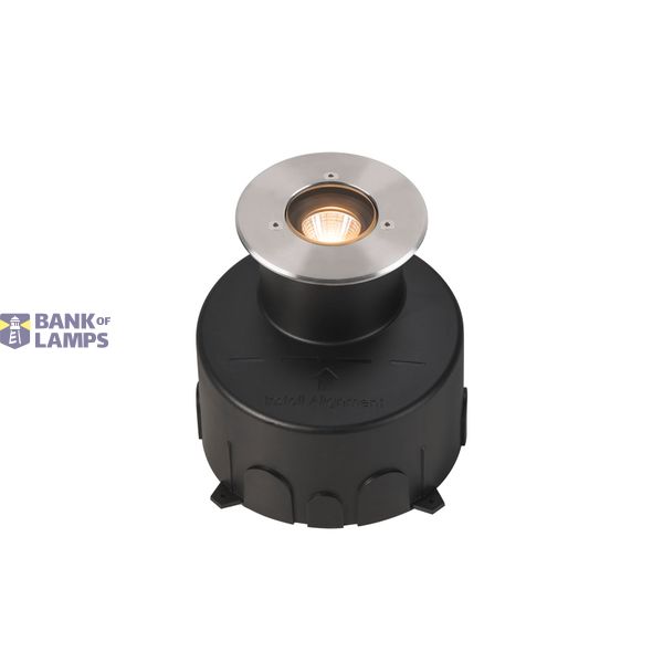 DASAR® S, recessed floor light, round, 4W, 3000K, 24°, IP67, cylindrical, anthracite image 2
