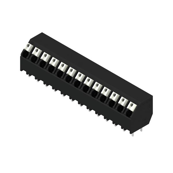 Printed circuit board terminals, 5.00 mm, Number of poles: 13, 135°, Solder pin length (l): 3.5 mm, black, PUSH IN with actuator, Clamping range, max. : 1.5 mm², Tube image 2