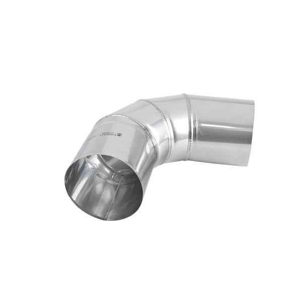 Master stainless steel flue exhaust elbow O120mm x 90 degrees image 1