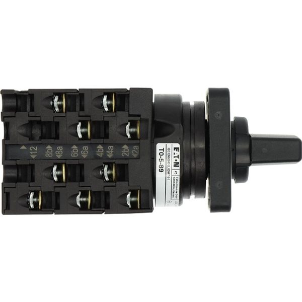T0-5-89/E Changeoverswitches, T0, 20 A, flush mounting, 5 contact unit(s), Contacts: 9, 60 °, maintained, With 0 (Off) position, 2-0-1, SOND 29, Design number 8 image 9