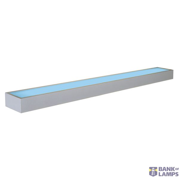 FLAT 121 wall light, square, alu, frosted glass, T5, 21W, up/down image 2