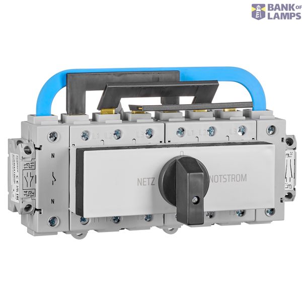 Switch. Network-0-Reserve, with auxiliary contact (AUX), mod., 4-pole, 125A image 1