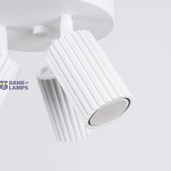 CARBON CEILING LAMP, REFLECTORS ON A ROUND ROSECAKE, 3XGU10, LIVING ROOM image 3