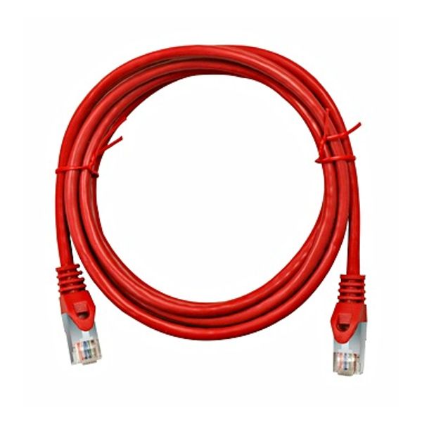 Patchcord RJ45 shielded Cat.6a 10GB, LS0H, red,  3.0m image 1