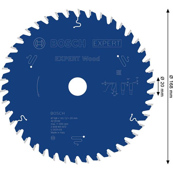 Expert for Wood 168x20x1.8/1.2 mm, T42 image 1