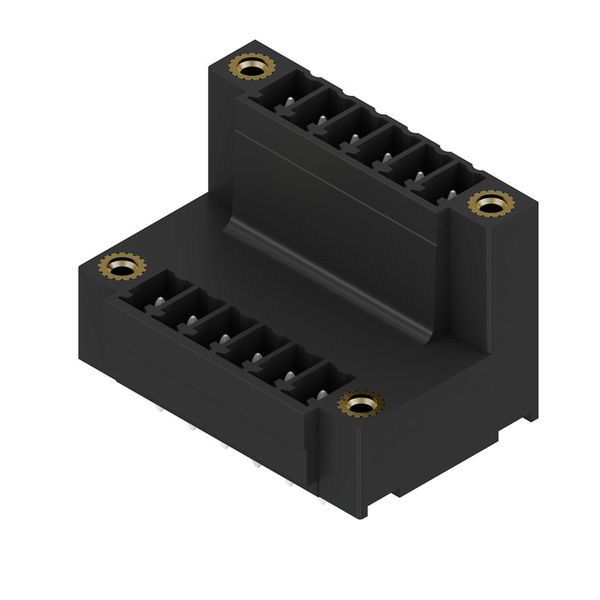 PCB plug-in connector, male header, Flange, THT/THR solder connection, 3.81 mm, Number of poles: 12, 180°, Solder pin length (l): 3.2 mm, tinned, black, Box image 2