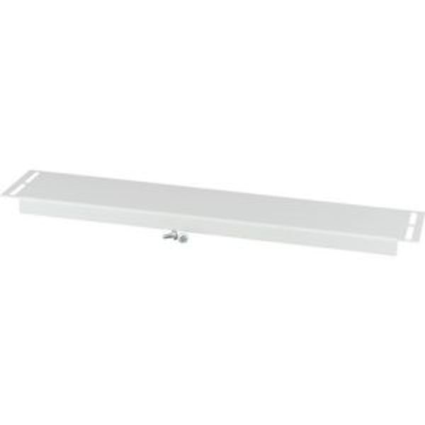 XLST2J85B Bottom/Top coverstrip 110mm long, blind, IP20, for 850mm Sectionwidth, grey image 2