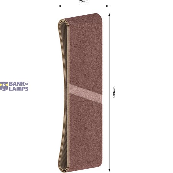 3-piece X440 sanding belt set 75 x 533 mm, 60; 80; 100 image 1