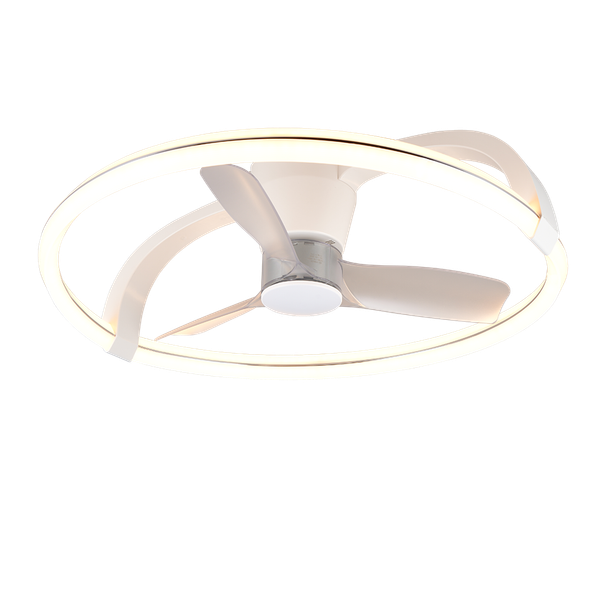 Stockholm LED ceiling fan matt white image 1