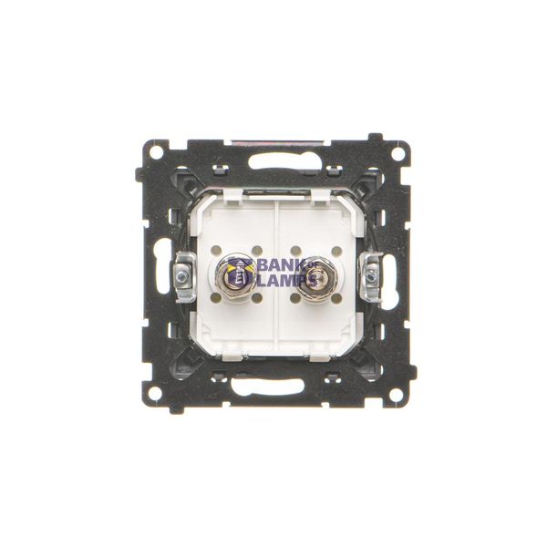 Single plug socket for the IP44 version with Schuko earthing - without frame gasket - transparent flap, Silver matt, metalic, 16A image 1