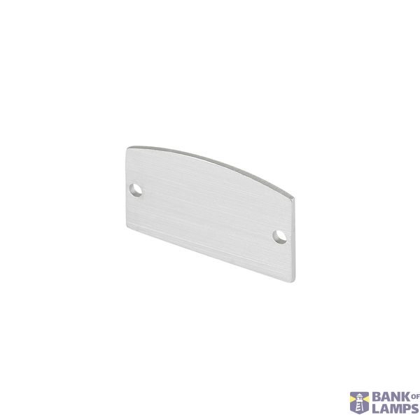 GLENOS end caps for linear profile 2713, silver, 2 pcs. image 1