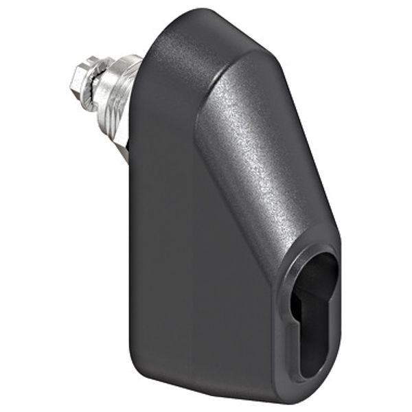 Swing handle for half cylinder instead of double-bit lock image 1