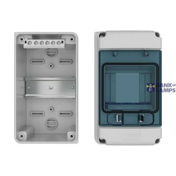 Mini Surface Mounted Board, IP65, IK08, 1-row 4 modules with screw ter image 4
