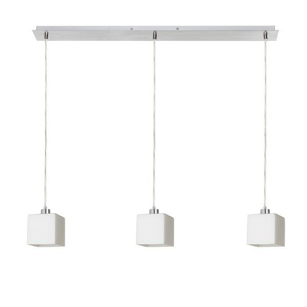DADOS III 80 pendant opal-colored glass/chrome 230V LED E27 3x11W image 1