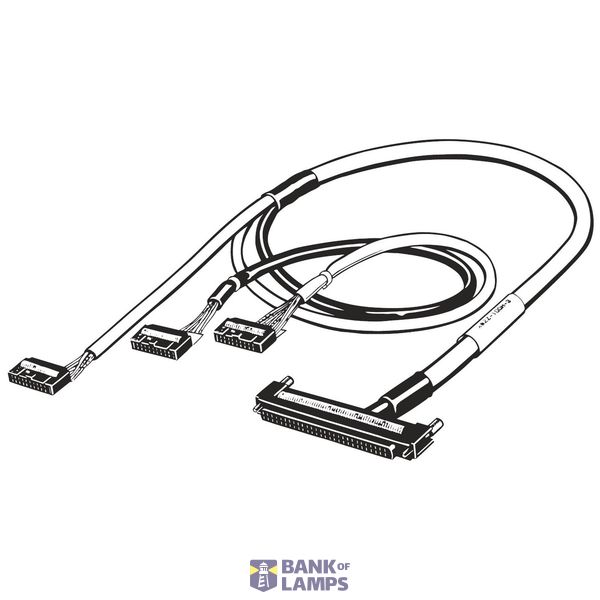 I/O connection cable, unshielded, FCN56 to 3 x MIL20, 2 m, cross-wired XW2Z0480B image 1