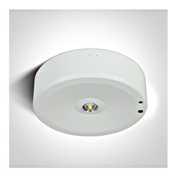Theia-EM LED 3W 300lm IP20 EM-3h 155ø 230V Autotest image 1