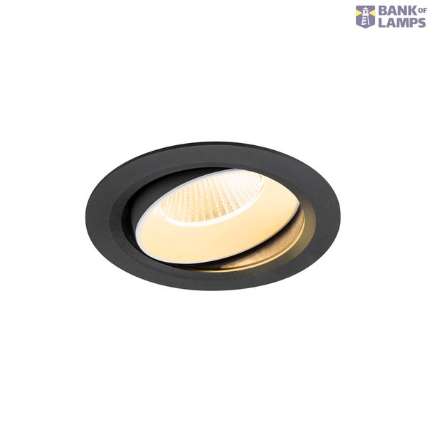 NUMINOS© MOVE XL, recessed CL 3000K, 40ø, IP20 round bl/wh image 1