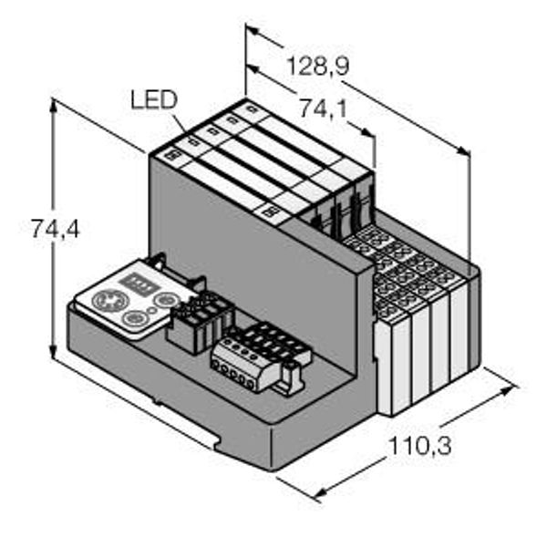 Set for Simple I/O Communication via DeviceNet™ in IP20   TI-BL20-DN-S-8 image 1