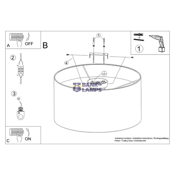 Ceiling lamp TELESTO white/dark brown image 11