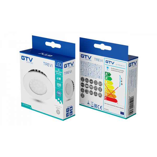 LED luminaire TREVI, AC220-240V, 4 W, 4000K, cable 15 cm image 3