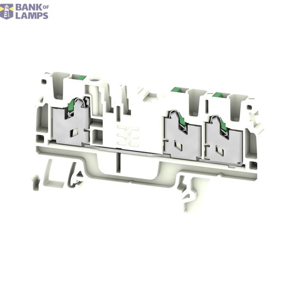 Feed-through terminal block, SNAP IN, white, 2.5 mm², 24 A, 800 V, Num image 1