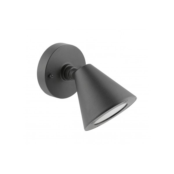 Facade luminaire LUSTINO, GU10, max. 20 W, IP44, graphite image 1