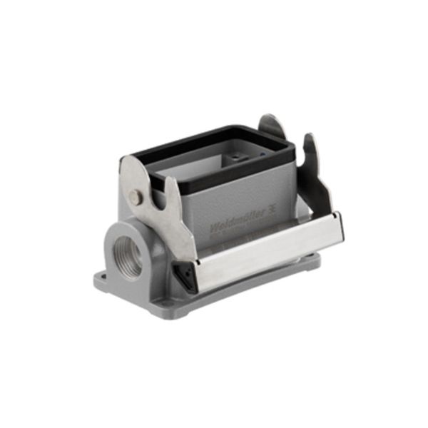 HDC enclosures, Size: 4, Protection degree: IP65, in plugged condition, Base housing, End-locking clamp, lower side, Standard, Size of cable entries: PG 16 image 2