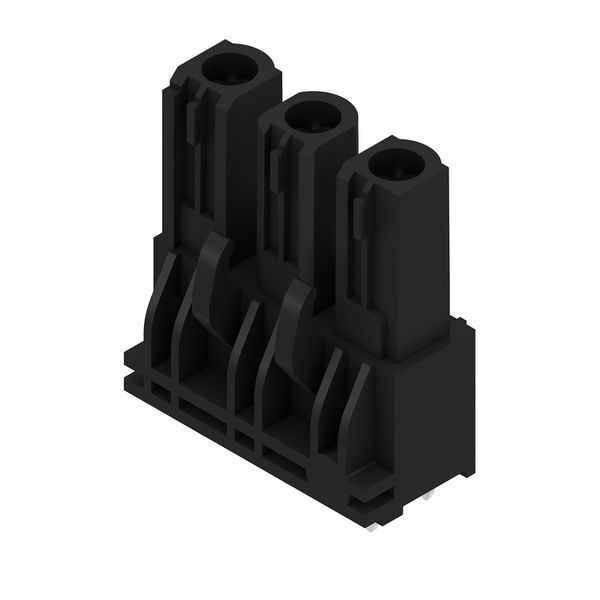 PCB plug-in connector, female header, closed side, THT solder connection, 7.62 mm, Number of poles: 3, 180°, Solder pin length (l): 3.2 mm, tinned, black, Box image 3