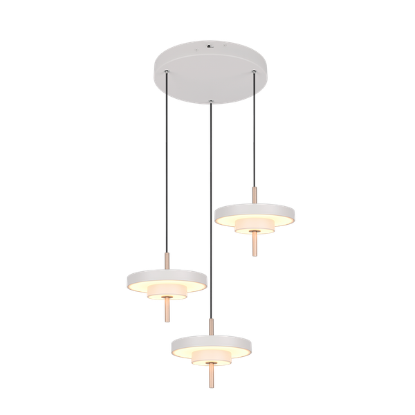 Keaton LED pendant 3-pc warm grey image 1