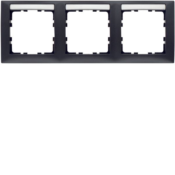 Frame 3gang hor., lab. field, S.1, ant., matt image 1
