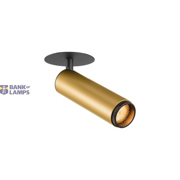 GRIP! M, recessed CL, PHASE, 3000K, 42ø, IP20, cyl, gold/bl image 1