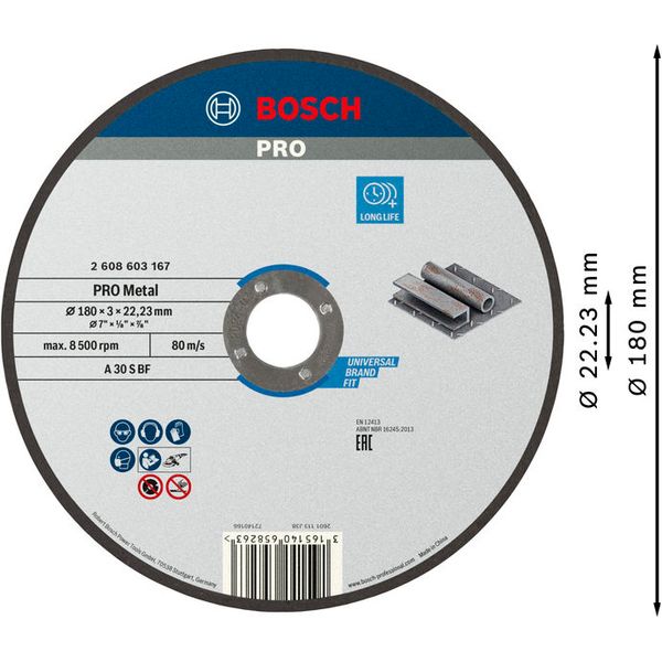 Standard for Metal straight cutting disc A 30 S BF, 180 mm, 22,23 mm, 3,0 mm image 2