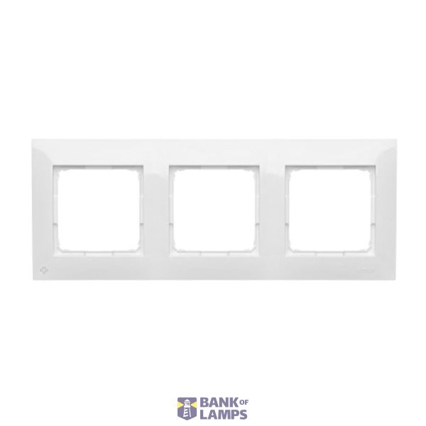 5 gang frame for plasterboard box, antibacterial white image 1
