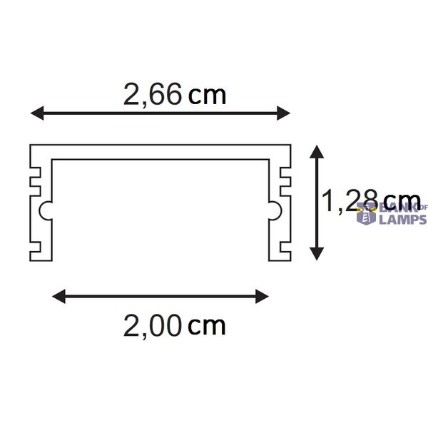 GLENOS linear profile, 2713-200, 2m, matt black image 2