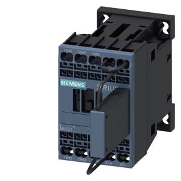 contactor relay railway, 3 NO, 110 V DC, 0.7-1.25* Us, with integrated varistor, spring-loaded terminal, image 2
