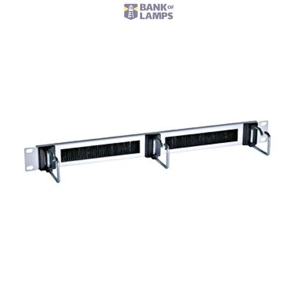 19" cable routing panel 1U RAL9005 black image 1