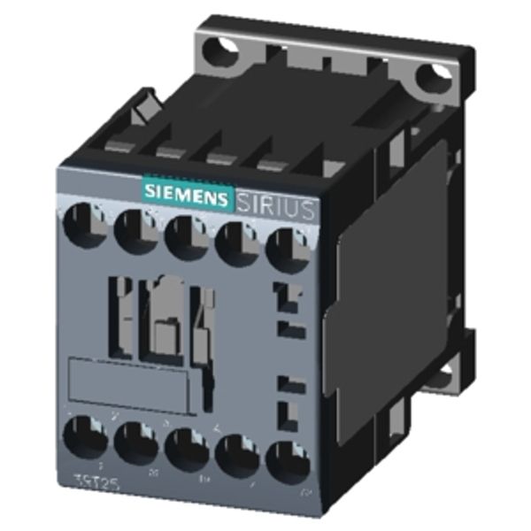power contactor, AC-3, 9 A, 4 kW / 400 V, 4-pole, 200 V AC, 50 Hz / 200-220 V, 60 Hz, main contacts: 2 NO + 2 NC, screw terminal, size: S00 image 1