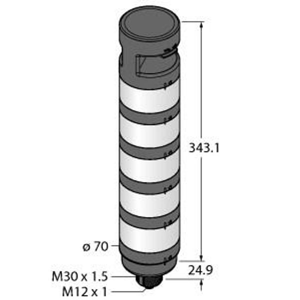 LED Signal Light Modular Signal Tower   TL70WBGYRAQ image 1