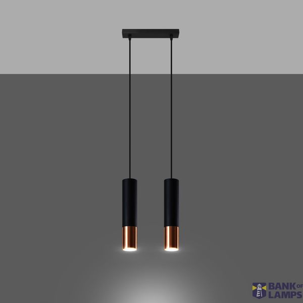 HANGING LAMP LOOPEZ 2 BLACK/COPPER GU10 2X40W IP20 image 5