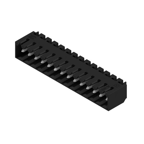 PCB plug-in connector, male header, closed side, THT/THR solder connection, 3.50 mm, Number of poles: 14, 90°, Solder pin length (l): 1.5 mm, tinned, black, Box image 2